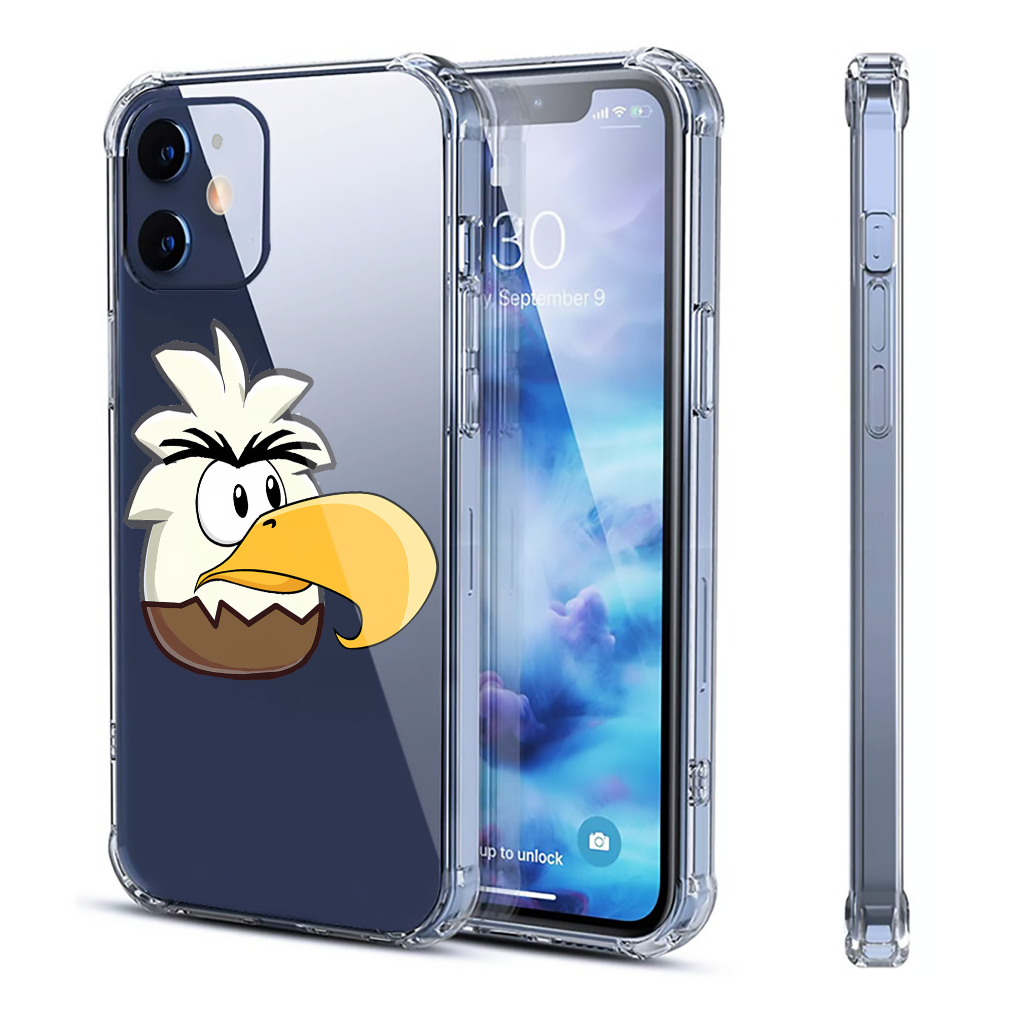 （画像用） Angry Birds アングリーバード 【iPhone 12シリーズ対応】透明スマホケース（クリアソフトケース）